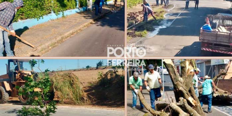 Secretaria de Obras prossegue com serviços de limpeza, manutenção, roçagem e tapa-buracos