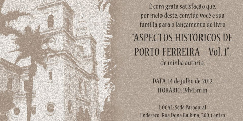 Livro “Aspectos Históricos”, de Miguel Bragioni, será lançado no sábado (14) 