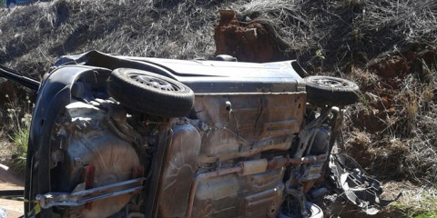 Capotamento deixa uma vítima fatal na Estrada do Brejão em Porto Ferreira