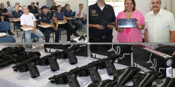 No Dia da Guarda Civil Municipal, prefeita entrega armas e parabeniza corporação