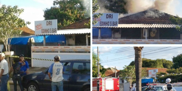 Pirassununga: Incêndio destrói bar e cômodo de residência na avenida Felipe Boller