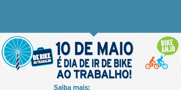 Dia 10 de maio é o Dia de ir De Bike Ao Trabalho