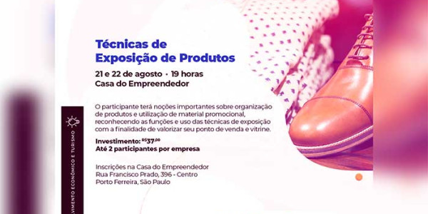 Curso sobre técnicas de exposição de produtos acontece na próxima semana