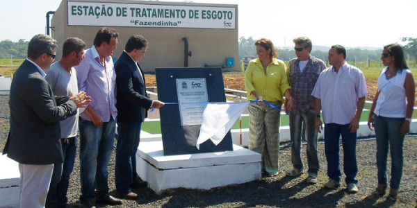 Foz realiza evento de comemoração da ampliação e modernização da Estação de Tratamento de Esgoto Fazendinha