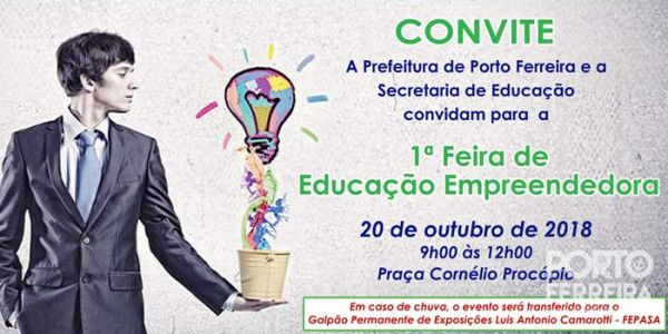 Feira de Educação Empreendedora vai acontecer na Praça Central no dia 20