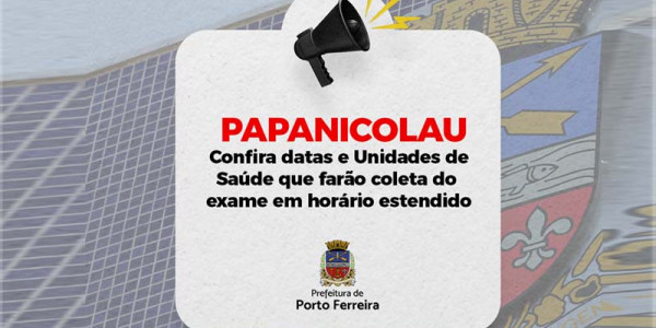 Confira datas e Unidades de Saúde que farão coleta do papanicolau em horário estendido nas próximas semanas