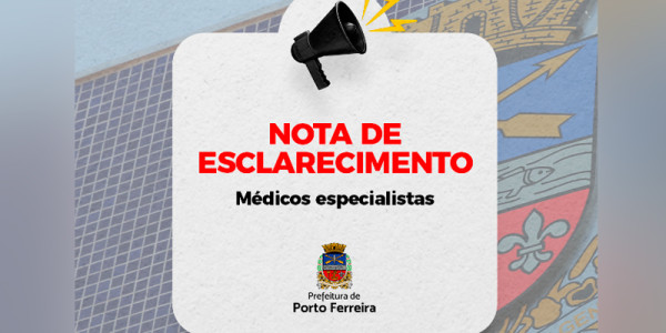 Nota de esclarecimento: médicos especialistas